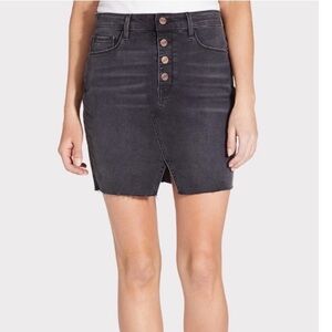 Sanctuary Indie Button Fly Denim Skirt Black Women’s Size 26